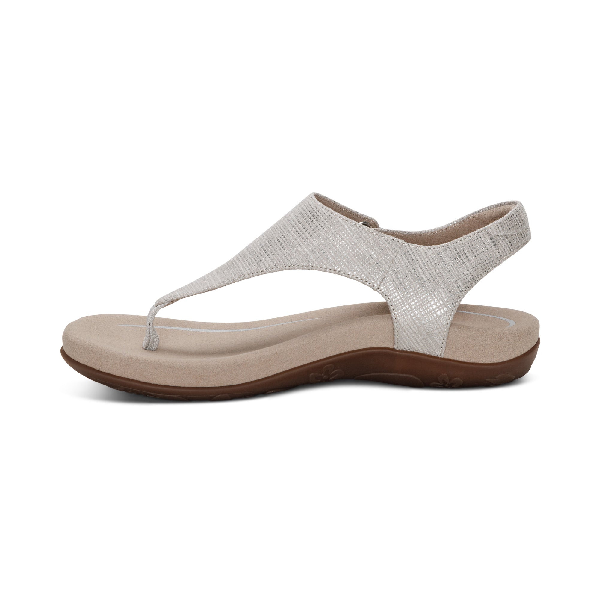 Ellie Adjustable Quarter Strap Thong Sandal #color_grey