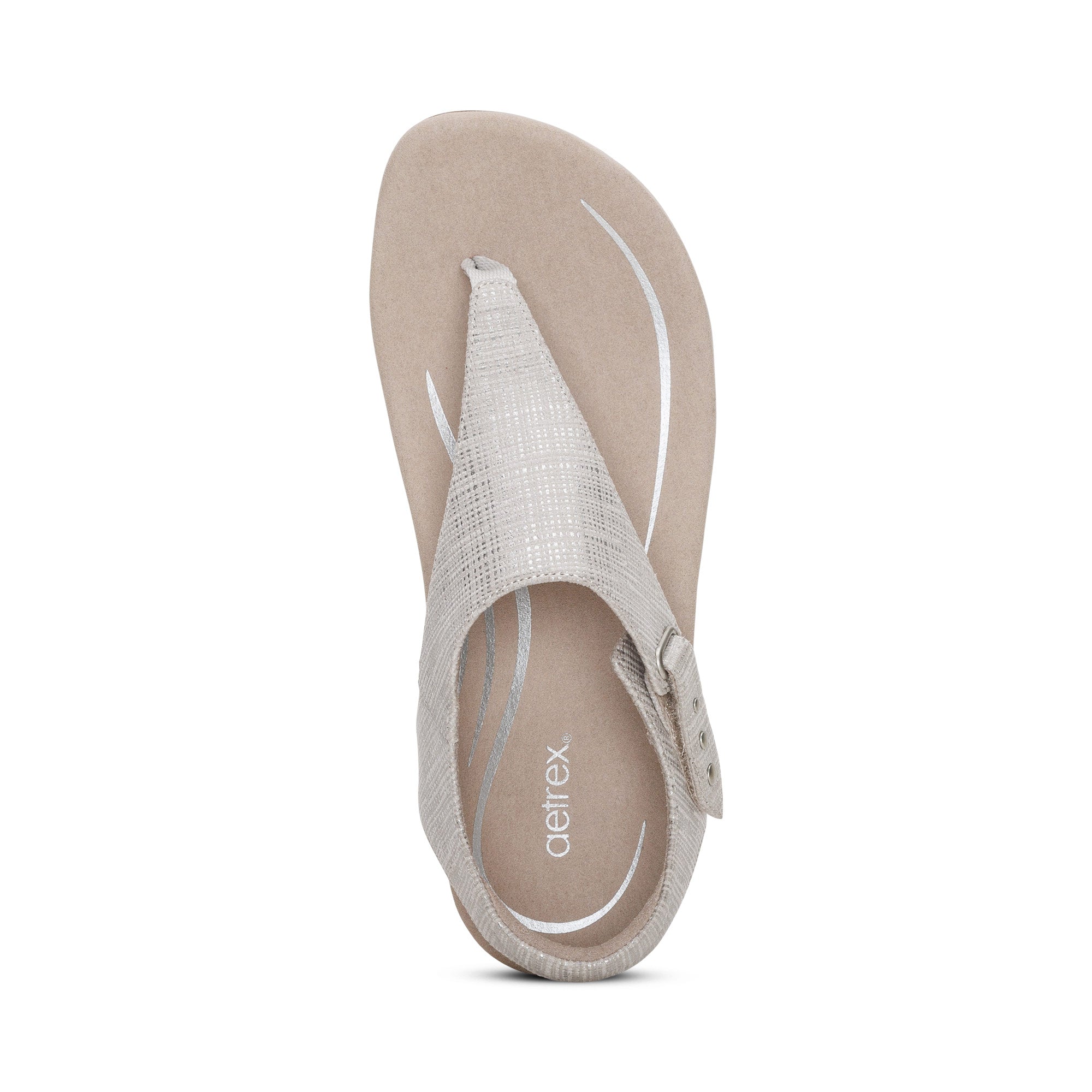 Ellie Adjustable Quarter Strap Thong Sandal #color_grey