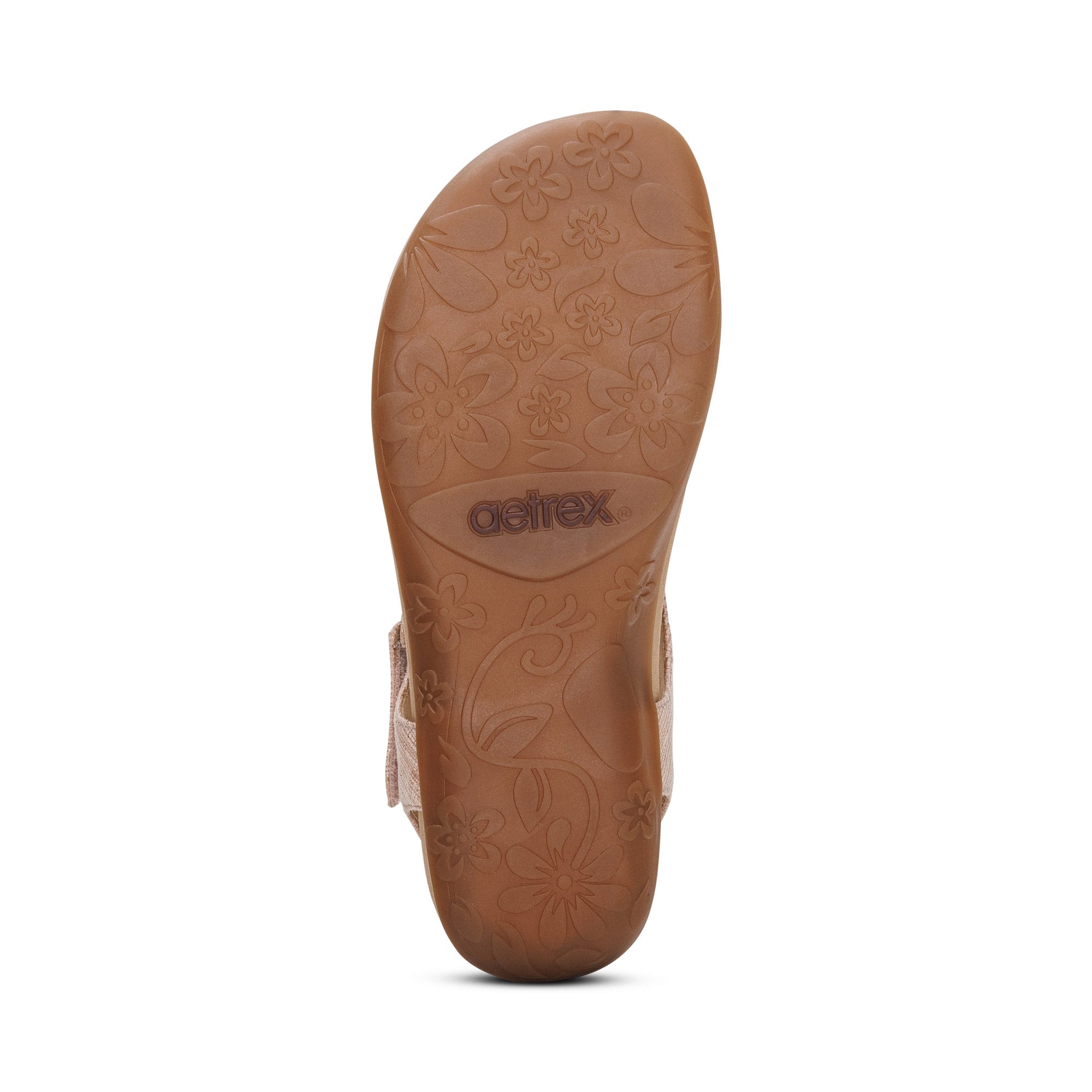 Ellie Adjustable Quarter Strap Thong Sandal Bottom Angle #color_blush
