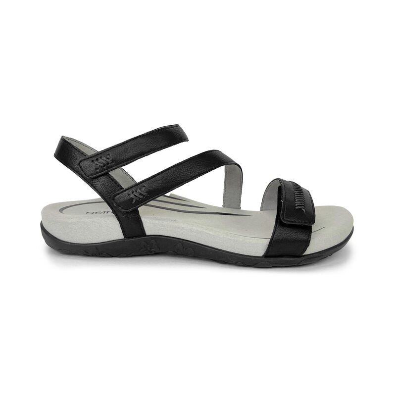 Gabby Adjustable Quarter Strap Sandal #color_black