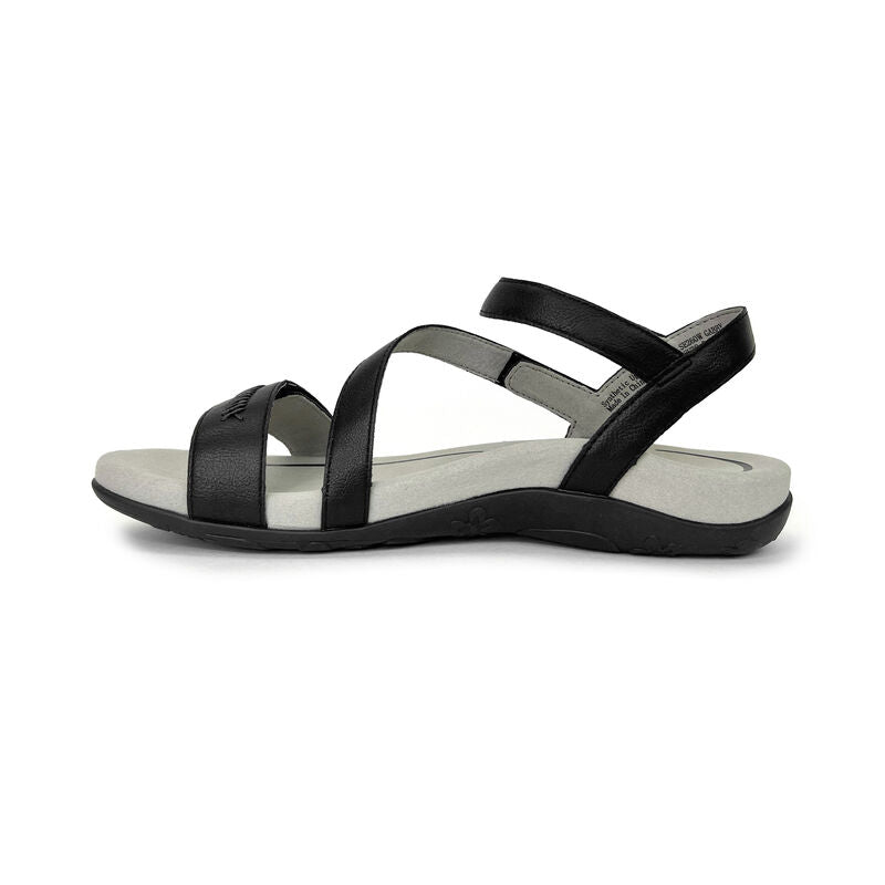 Gabby Adjustable Quarter Strap Sandal #color_black
