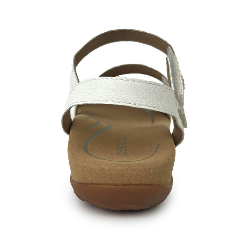 Gabby Adjustable Quarter Strap Sandal Rear Angle #color_white
