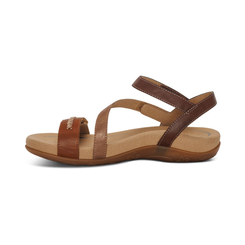 Gabby Adjustable Quarter Strap Sandal #color_cognac-multi