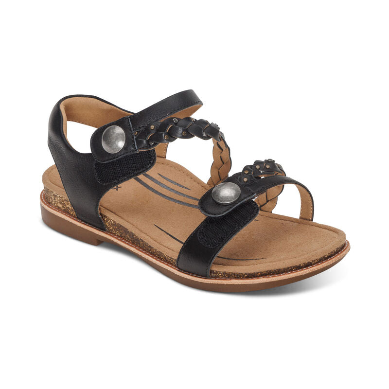 Jenn Quarter Strap Sandal #color_black