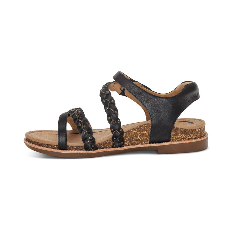Jenn Quarter Strap Sandal #color_black