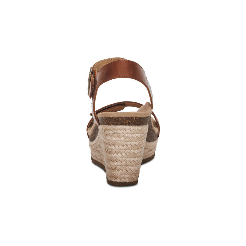 Sydney Quarter Strap Espadrille Wedge #color_walnut
