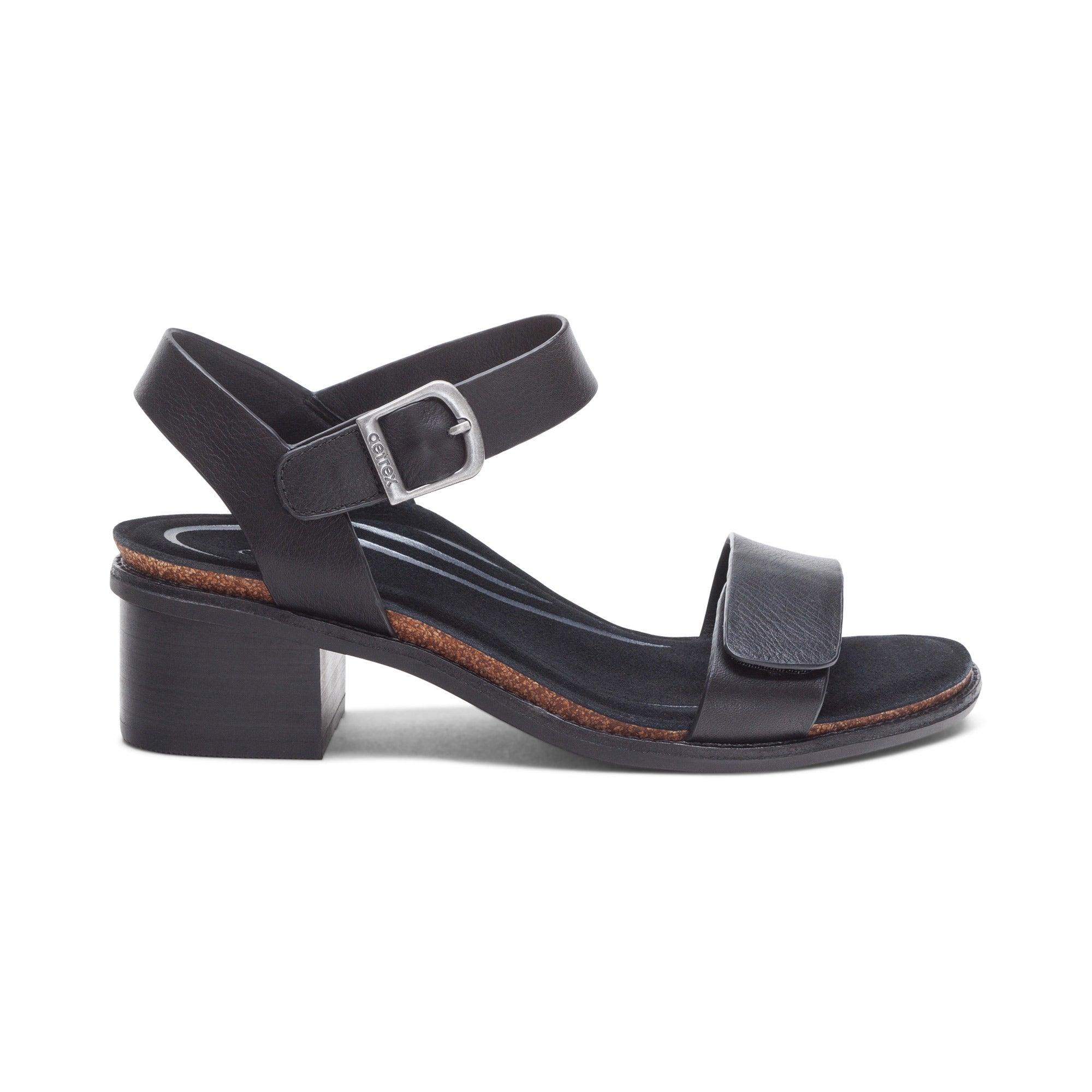 Mae Adjustable Quarter Strap Heel #color_black