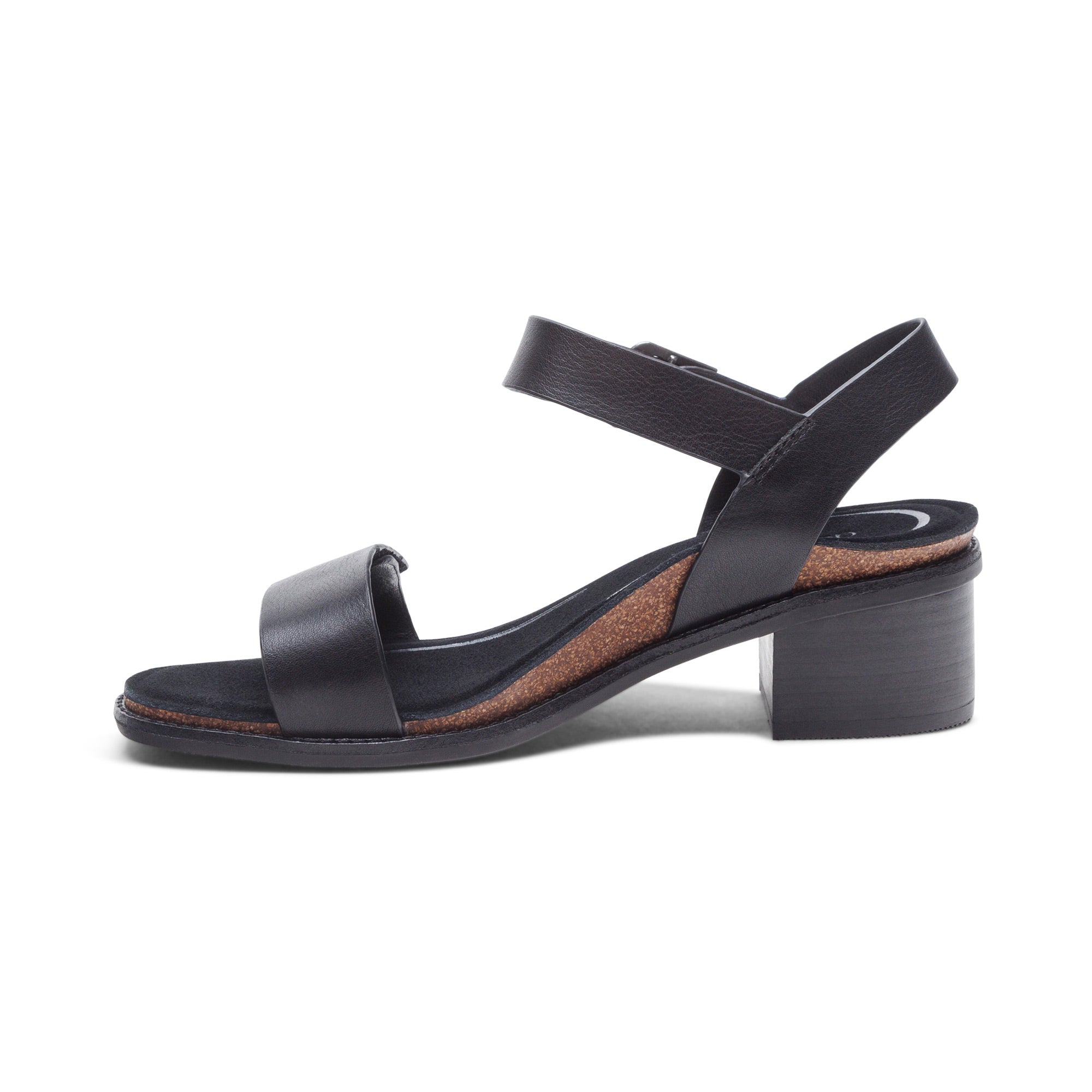 Mae Adjustable Quarter Strap Heel #color_black