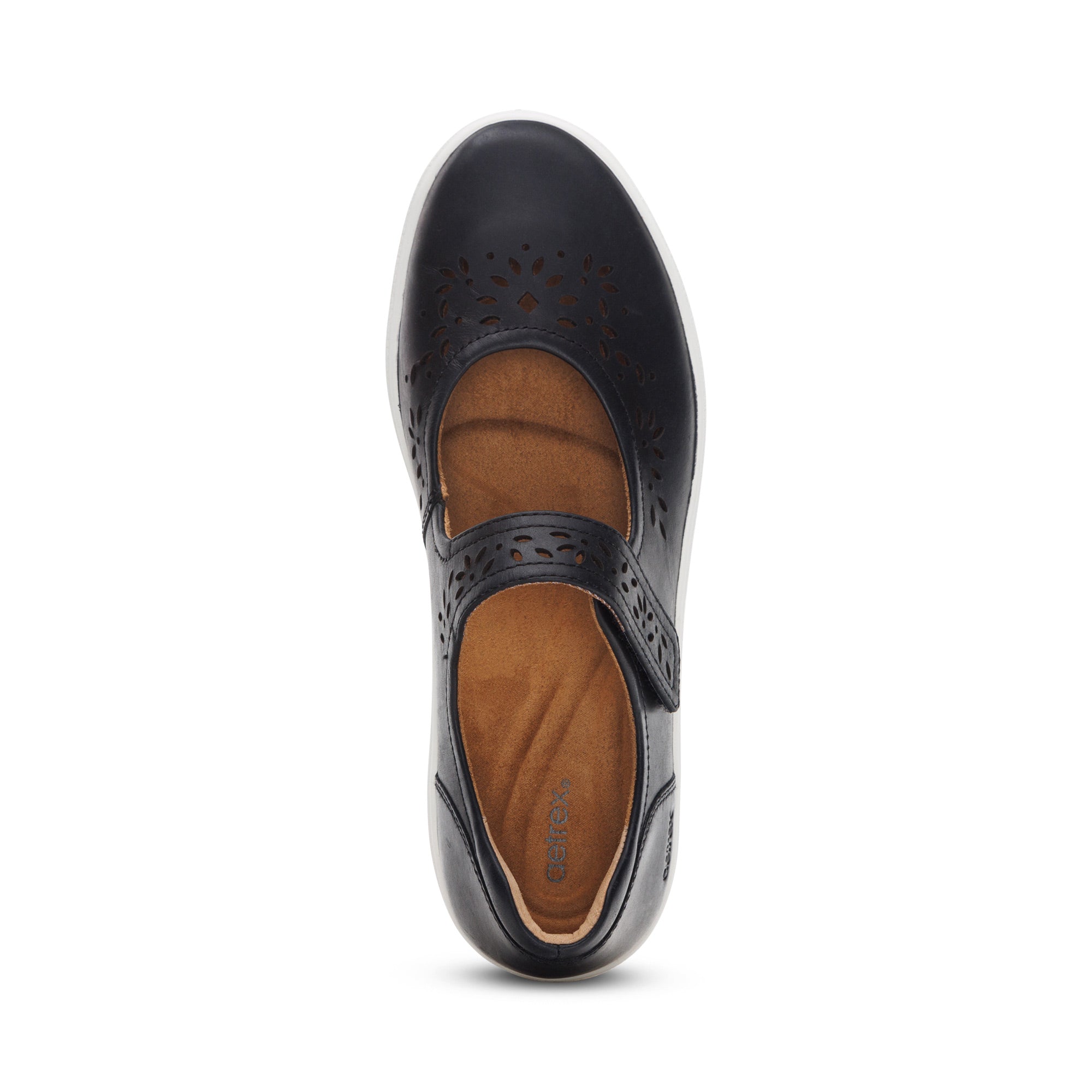 Erica Casual Sneakers Top Angle #color_black