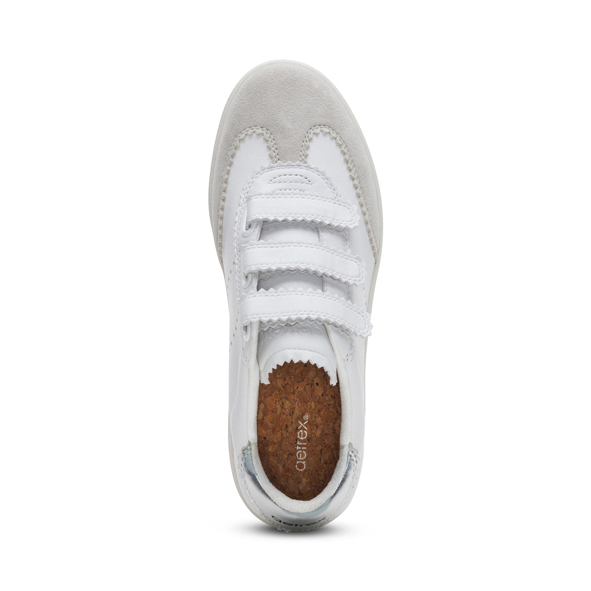 Morgan Arch Support Sneaker Top Angle #color_white