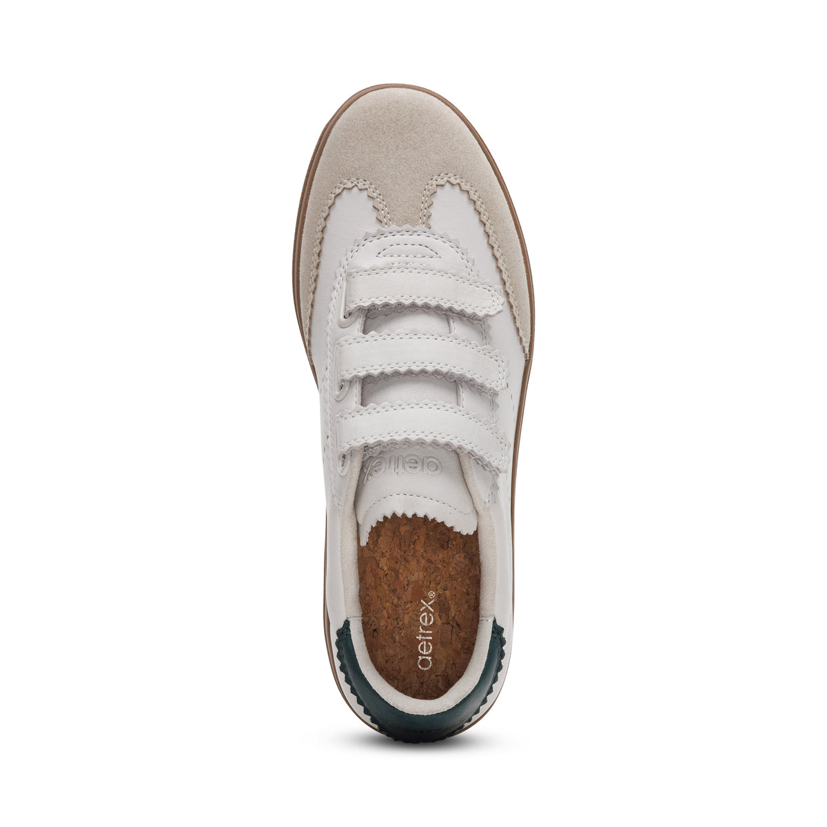 Morgan Arch Support Sneaker Top Angle #color_oatmeal