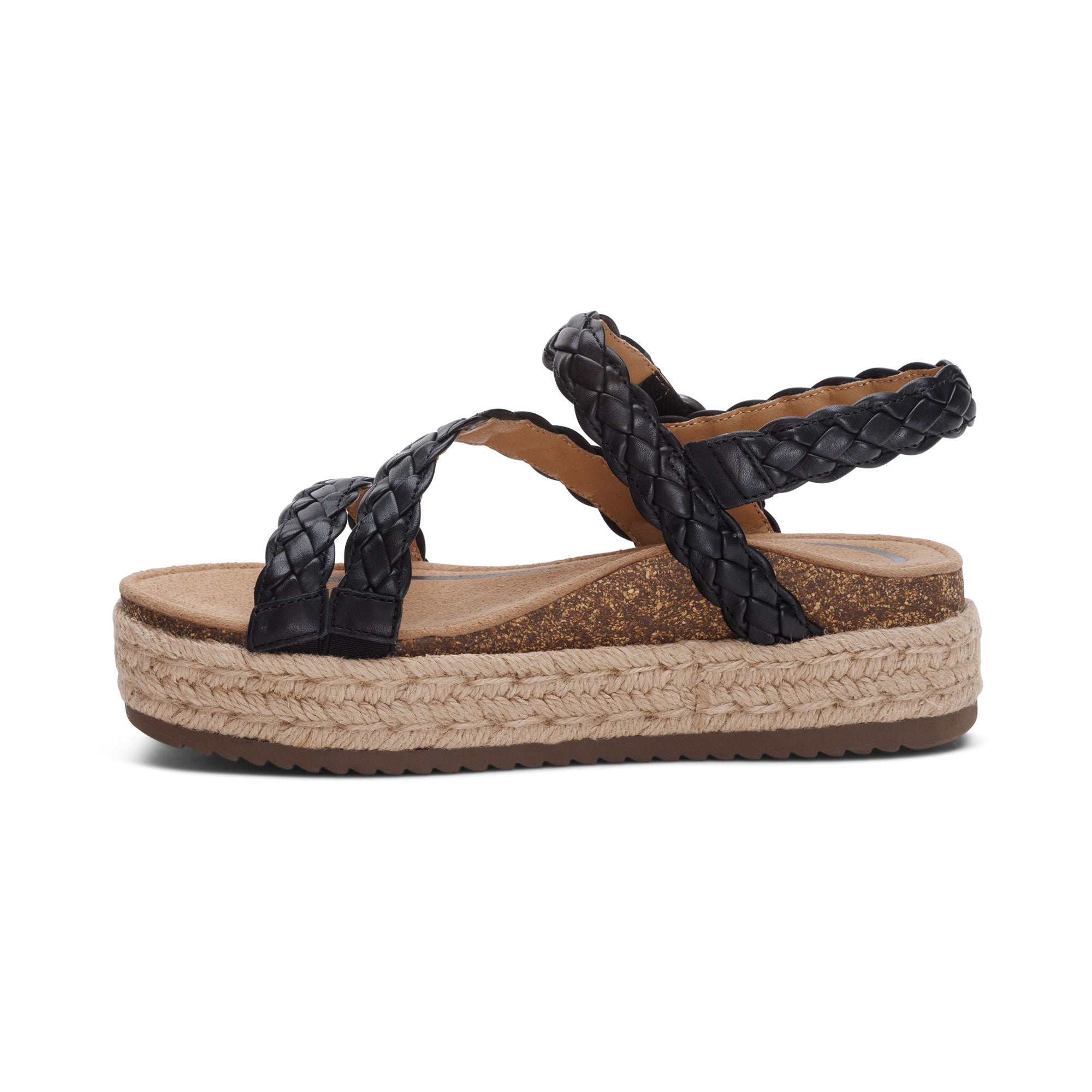 Julia Arch Support Platform Sandal #color_black