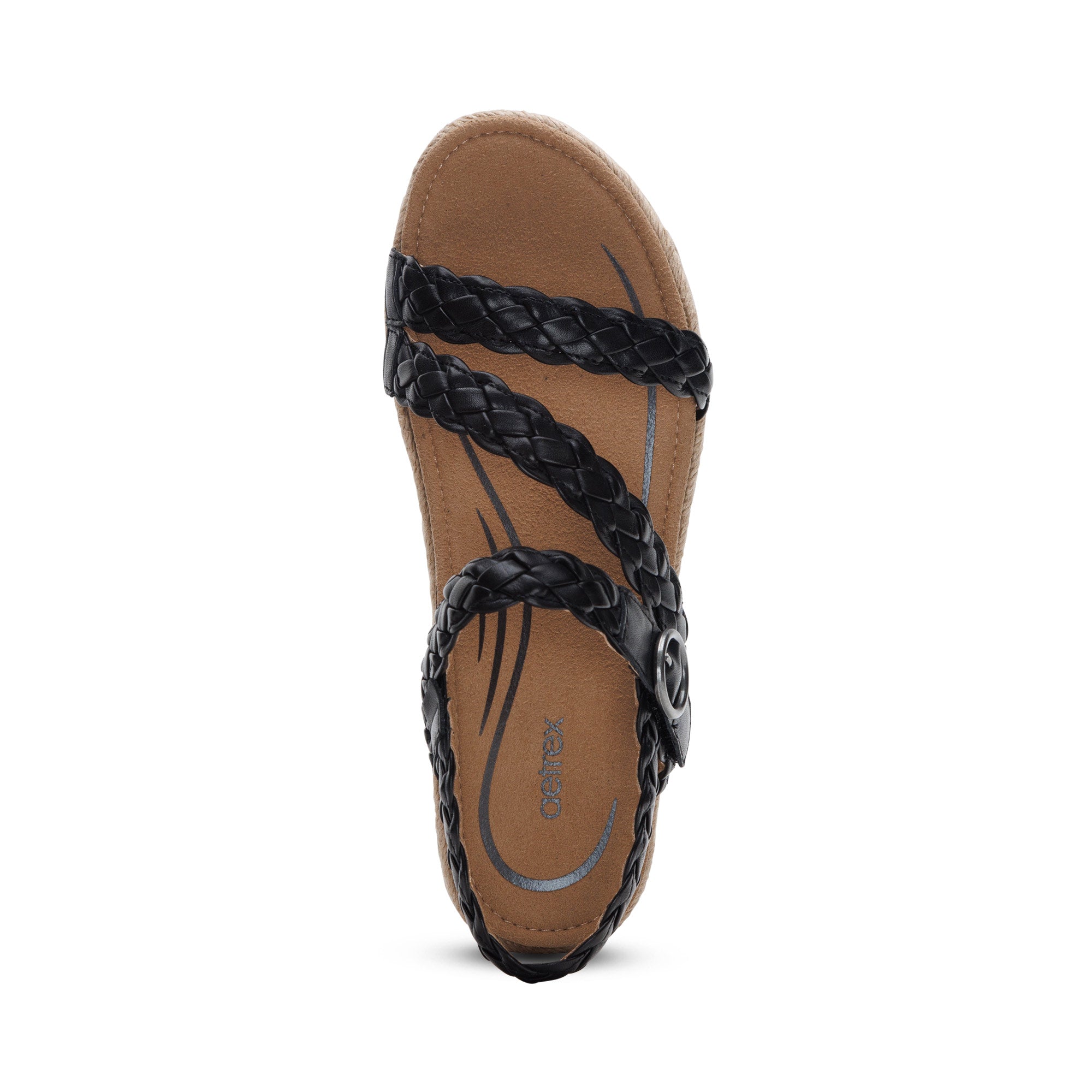 Julia Arch Support Platform Sandal #color_black