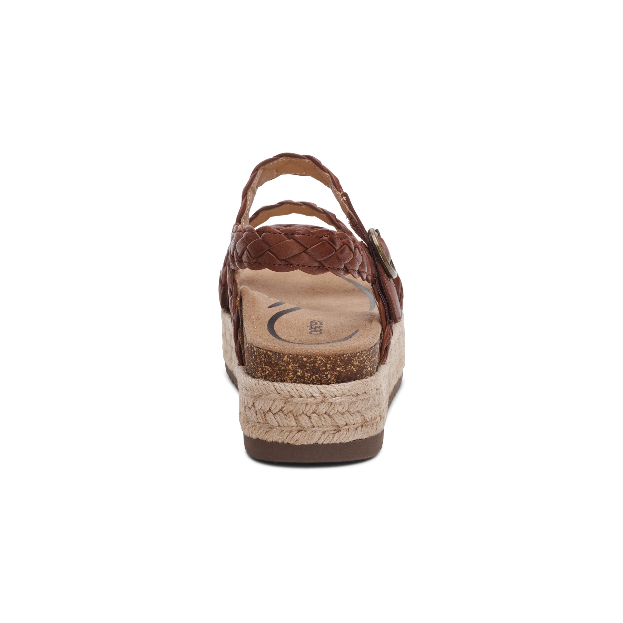Julia Arch Support Platform Sandal Rear Angle #color_walnut