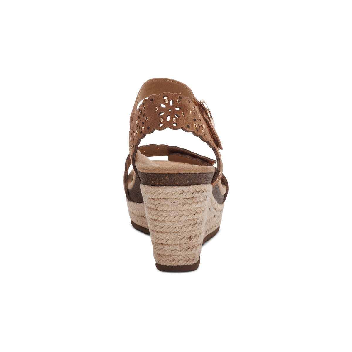 Sydney Quarter Strap Espadrille Wedge Rear Angle #color_scotch-cutout