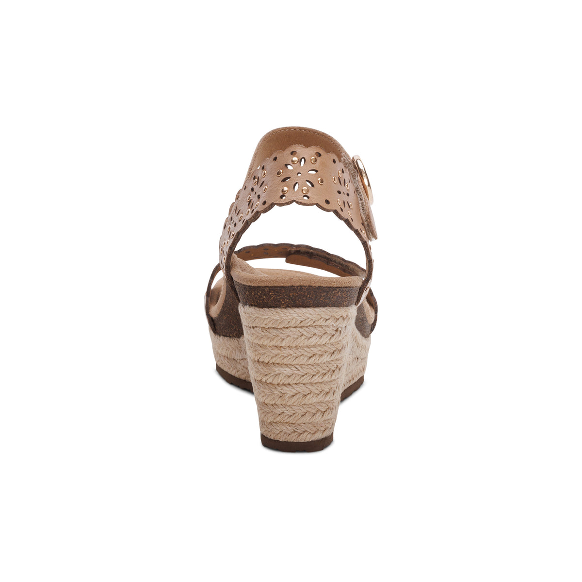 Sydney Quarter Strap Espadrille Wedge Rear Angle #color_sand-cutout