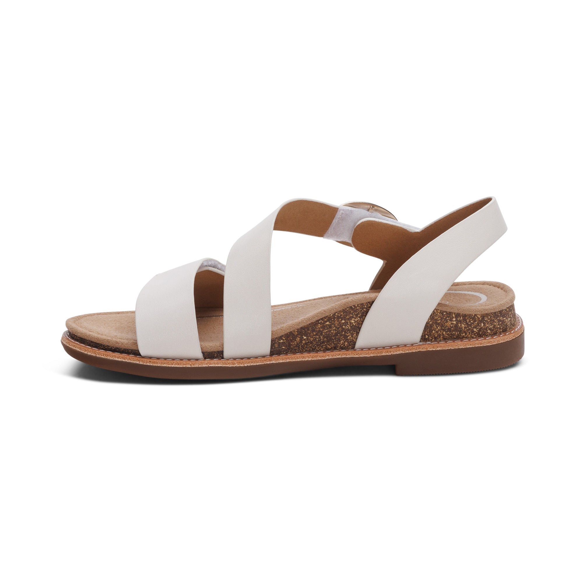 Tamara Asymmetrical Quarter Strap Sandal Left Angle #color_ivory