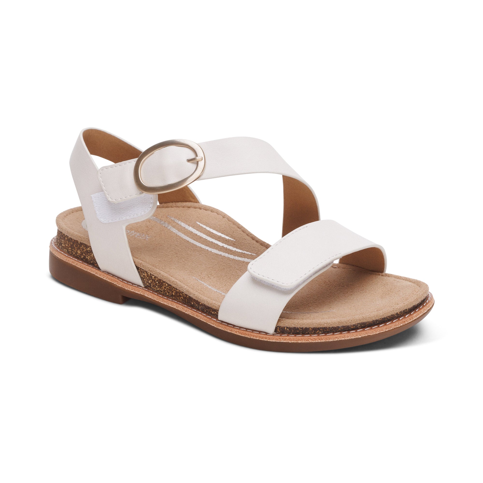 Tamara Asymmetrical Quarter Strap Sandal Extra Angle #color_ivory