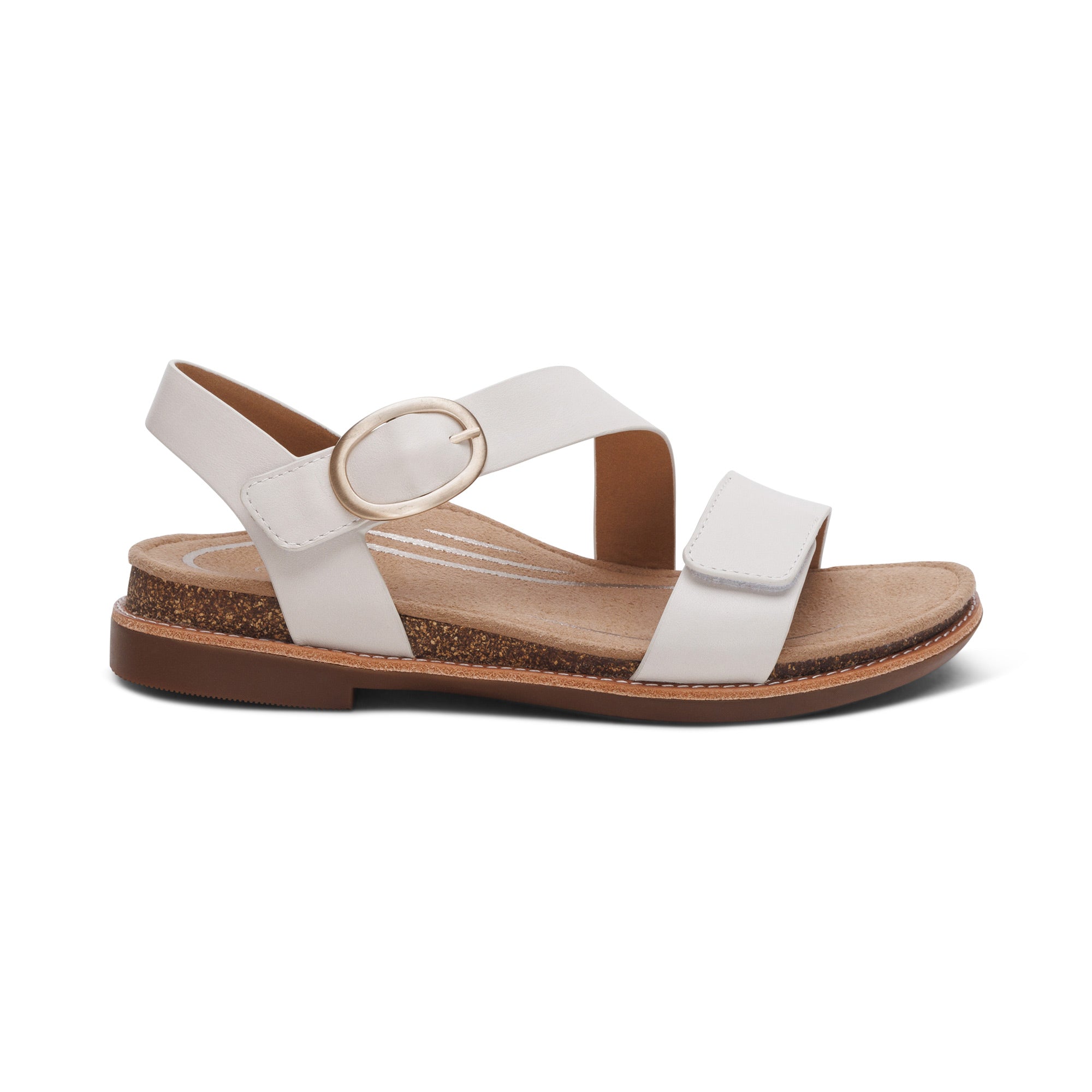Tamara Asymmetrical Quarter Strap Sandal Right Angle #color_ivory