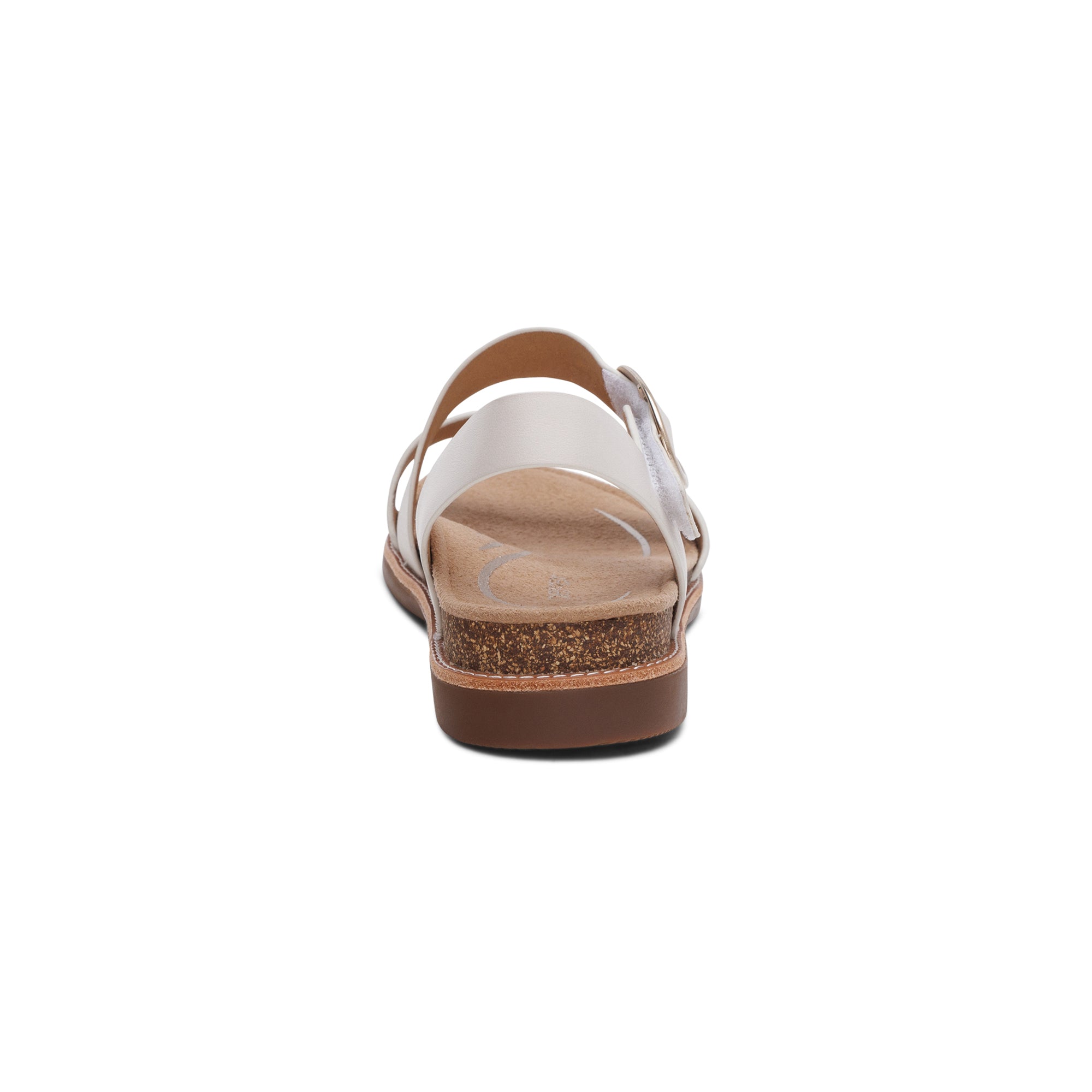 Tamara Asymmetrical Quarter Strap Sandal Rear Angle #color_ivory