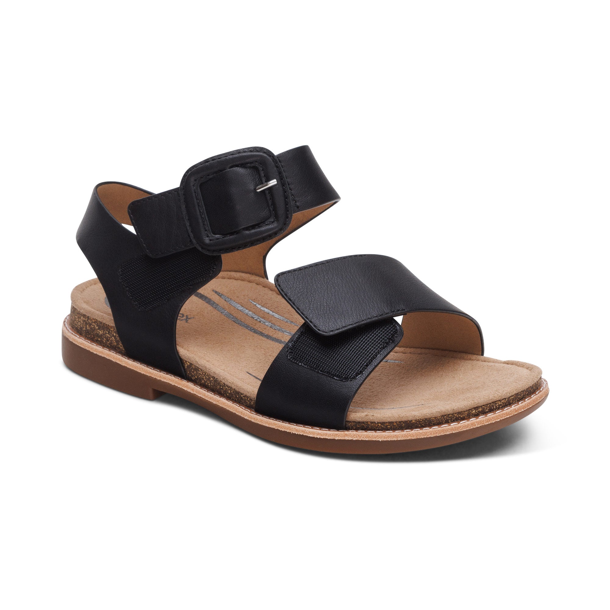 Claire Quarter Strap Sandal #color_black