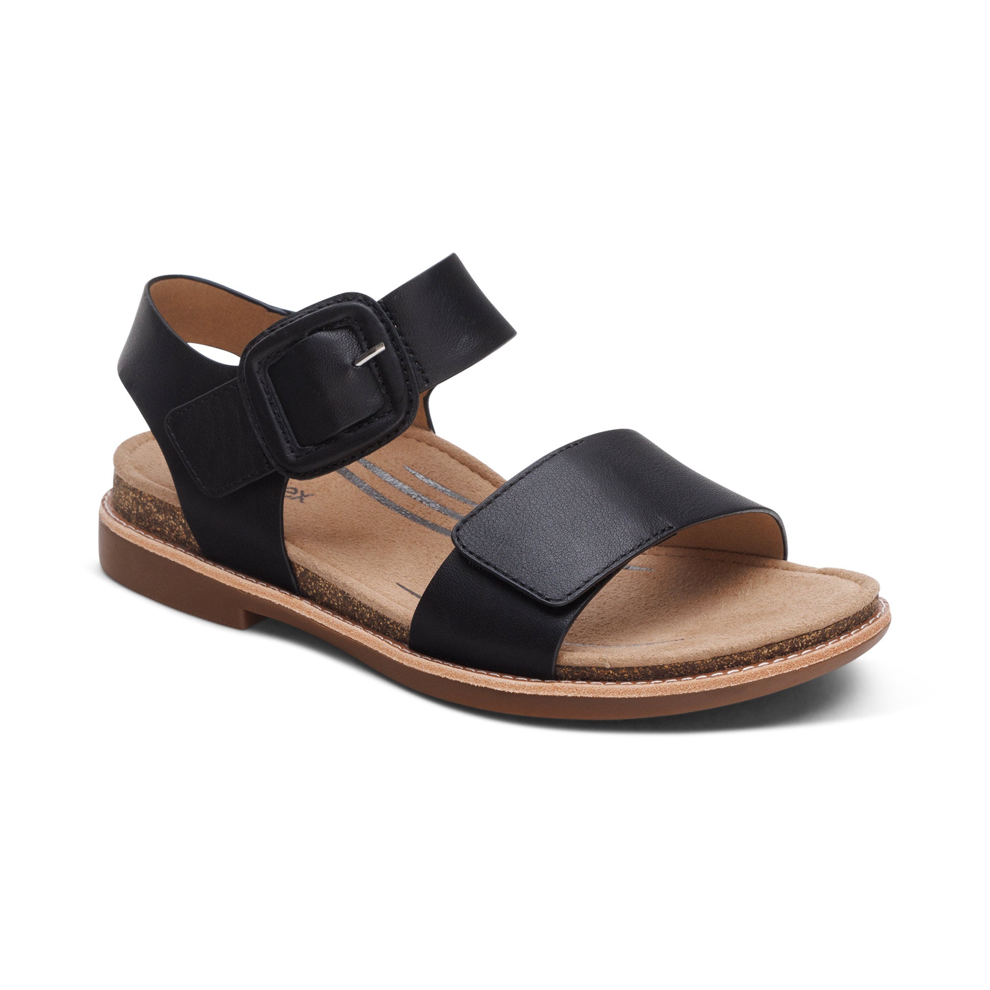 Claire Quarter Strap Sandal #color_black