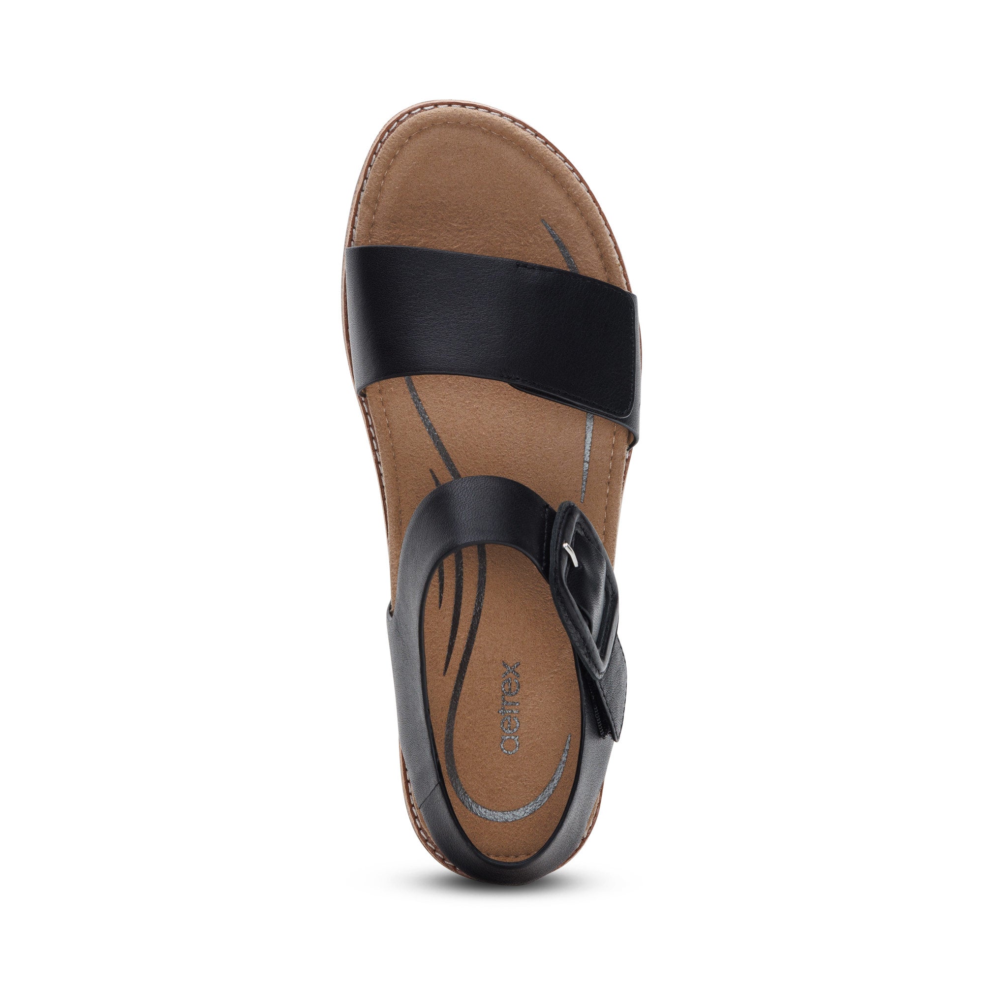 Claire Quarter Strap Sandal #color_black