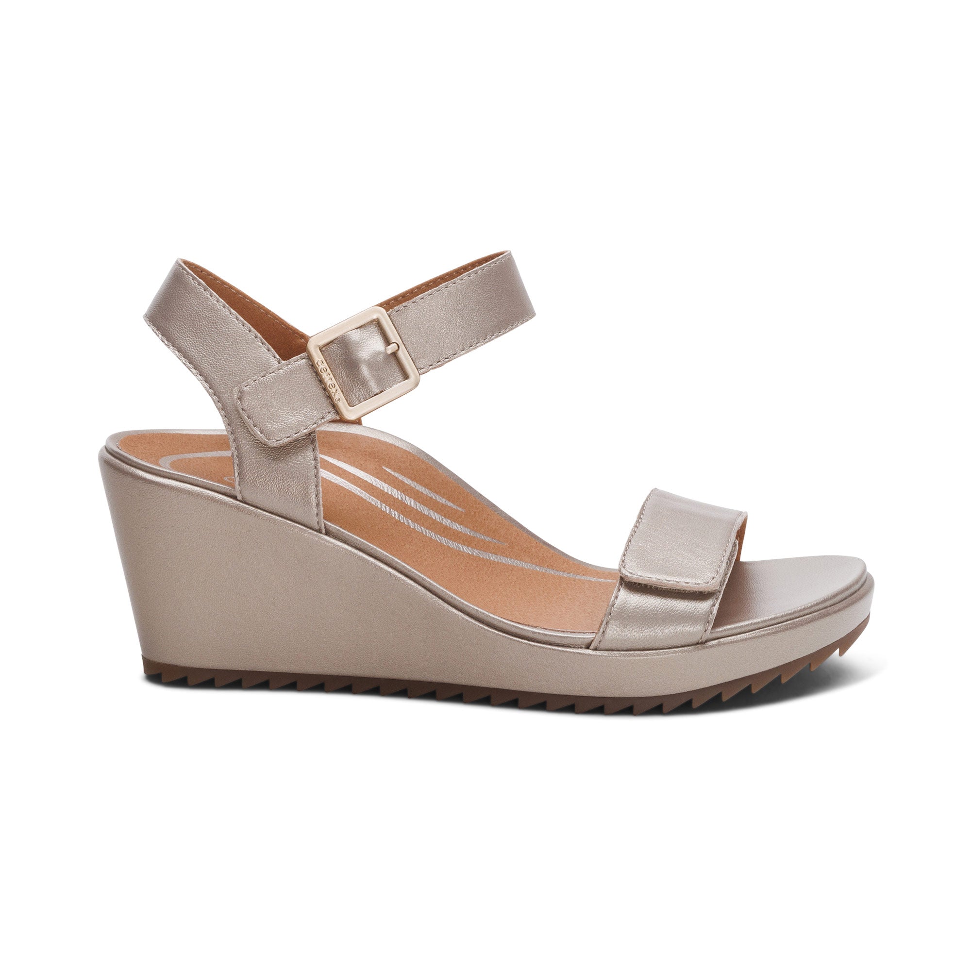 Andrea Quarter Strap Wedge #color_platinum