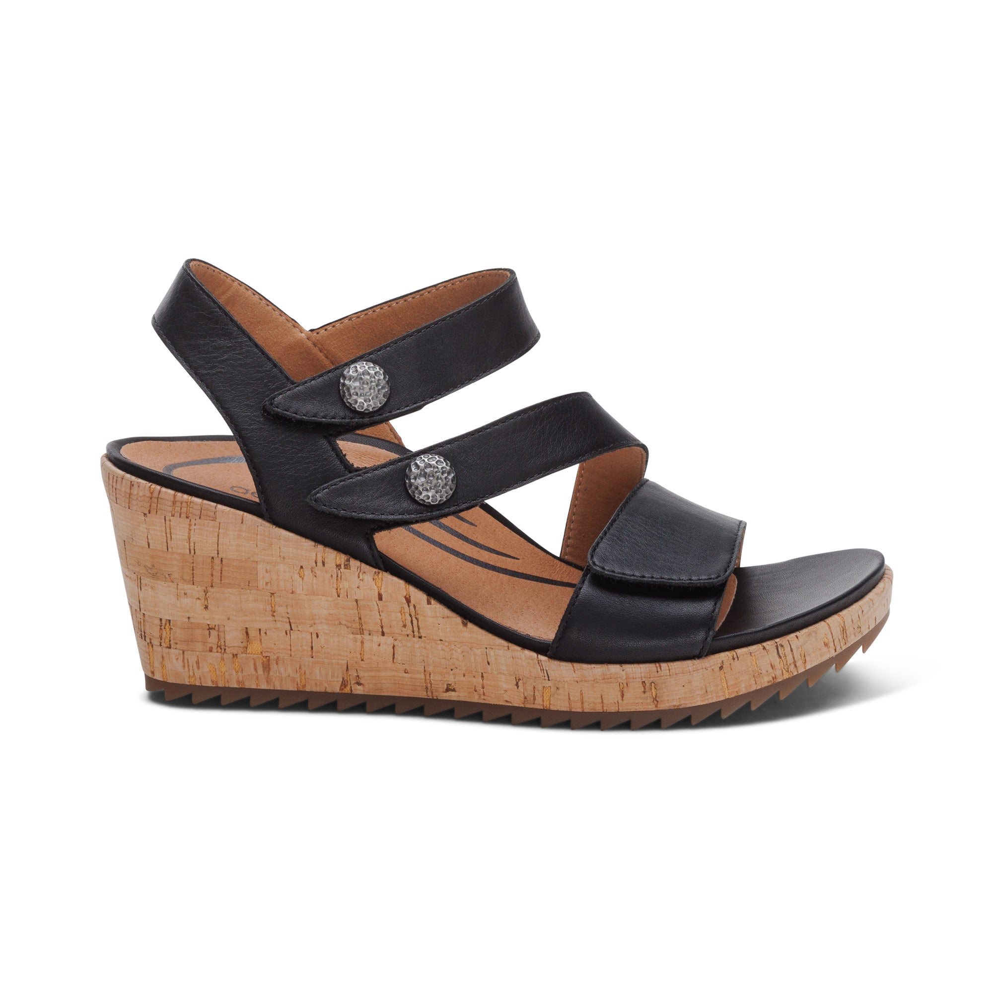 Madelyn Quarter Strap Wedge #color_black