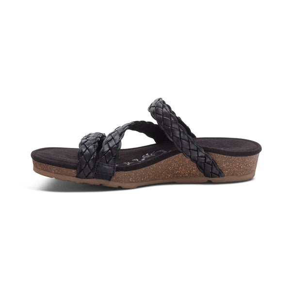 Josie Braided Slide #color_black