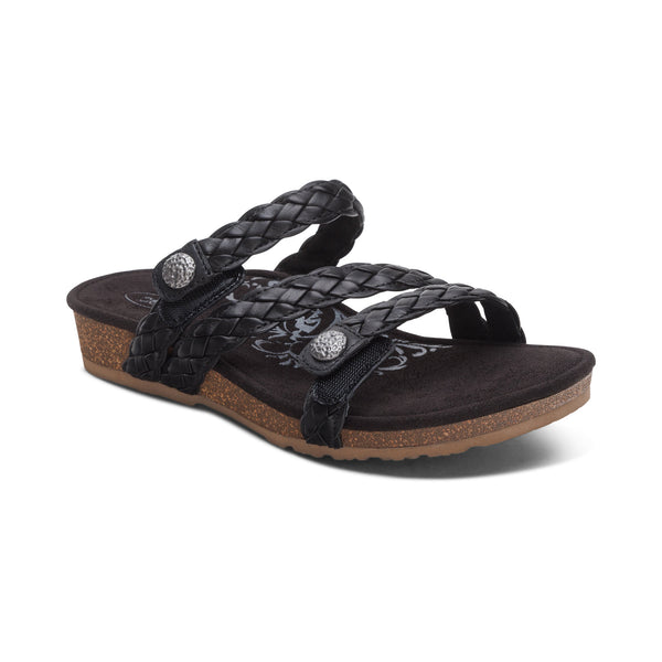 Josie Braided Slide #color_black