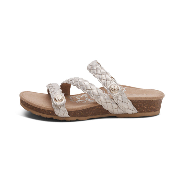 Josie Braided Slide #color_champagne