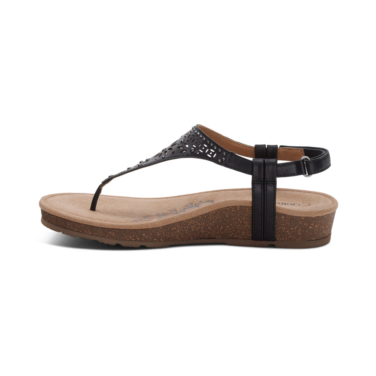 Evelyn Thong Sandal Left Angle #color_black