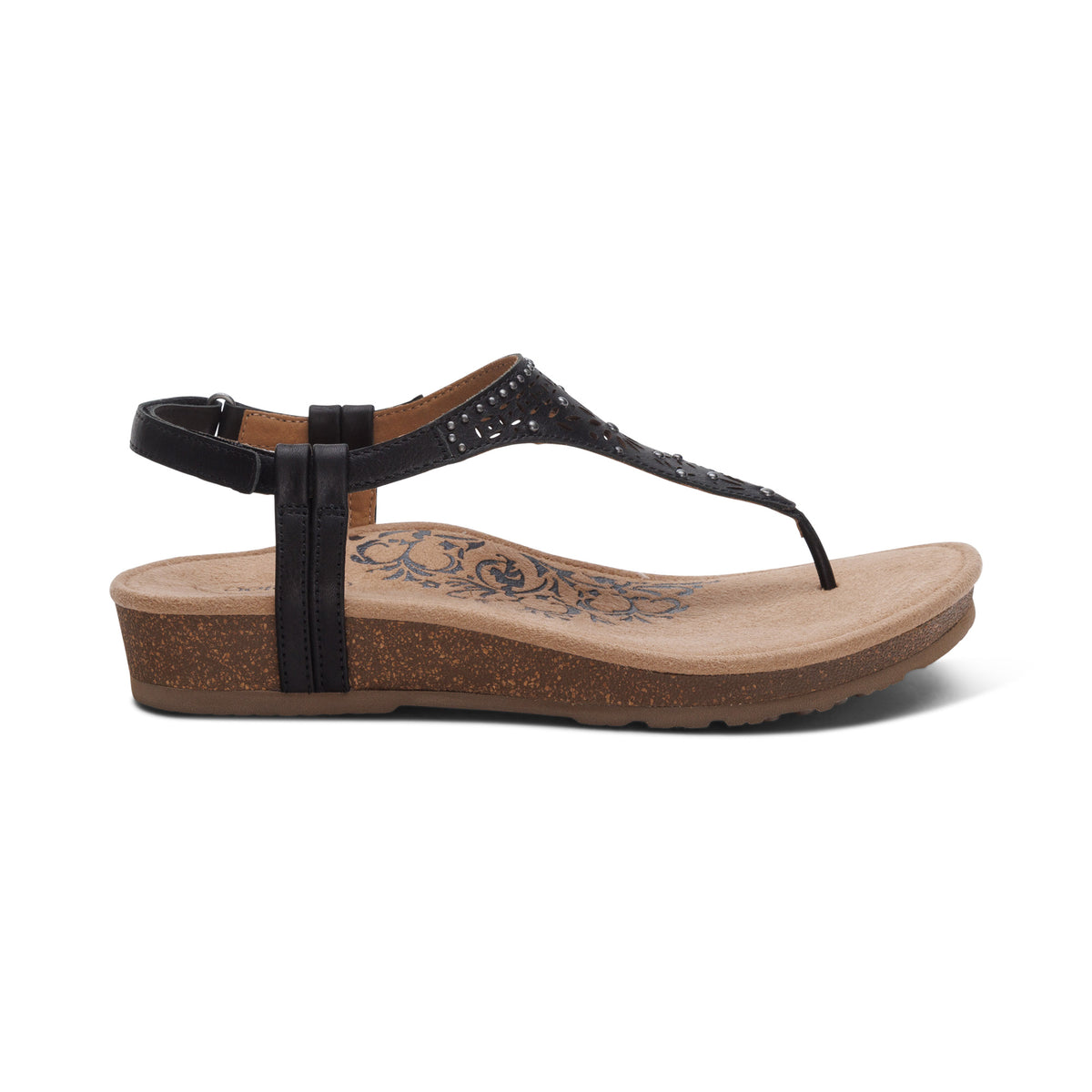 Evelyn Thong Sandal Right Angle #color_black
