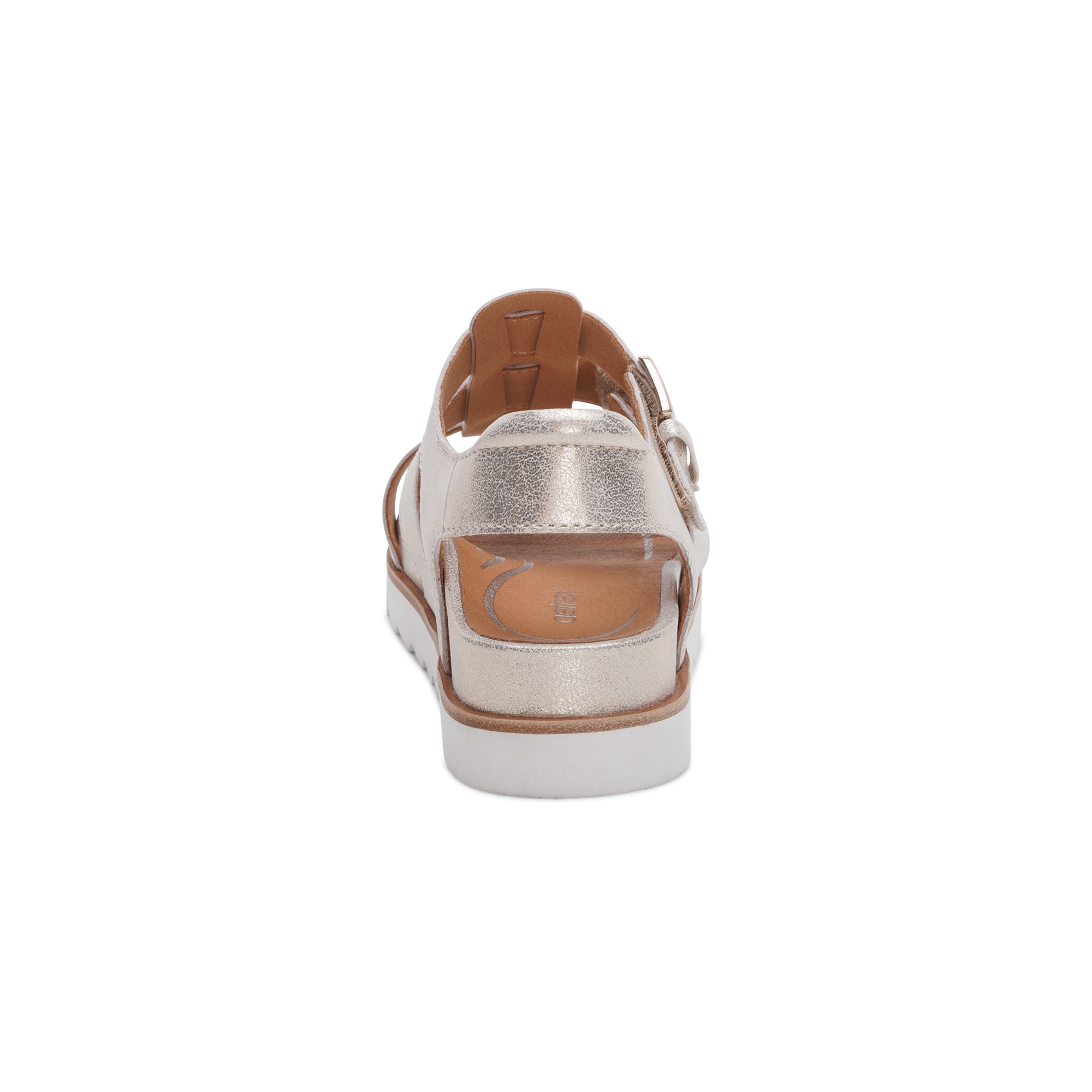 Romy Quarter Strap Cork Flat Sandal #color_champagne