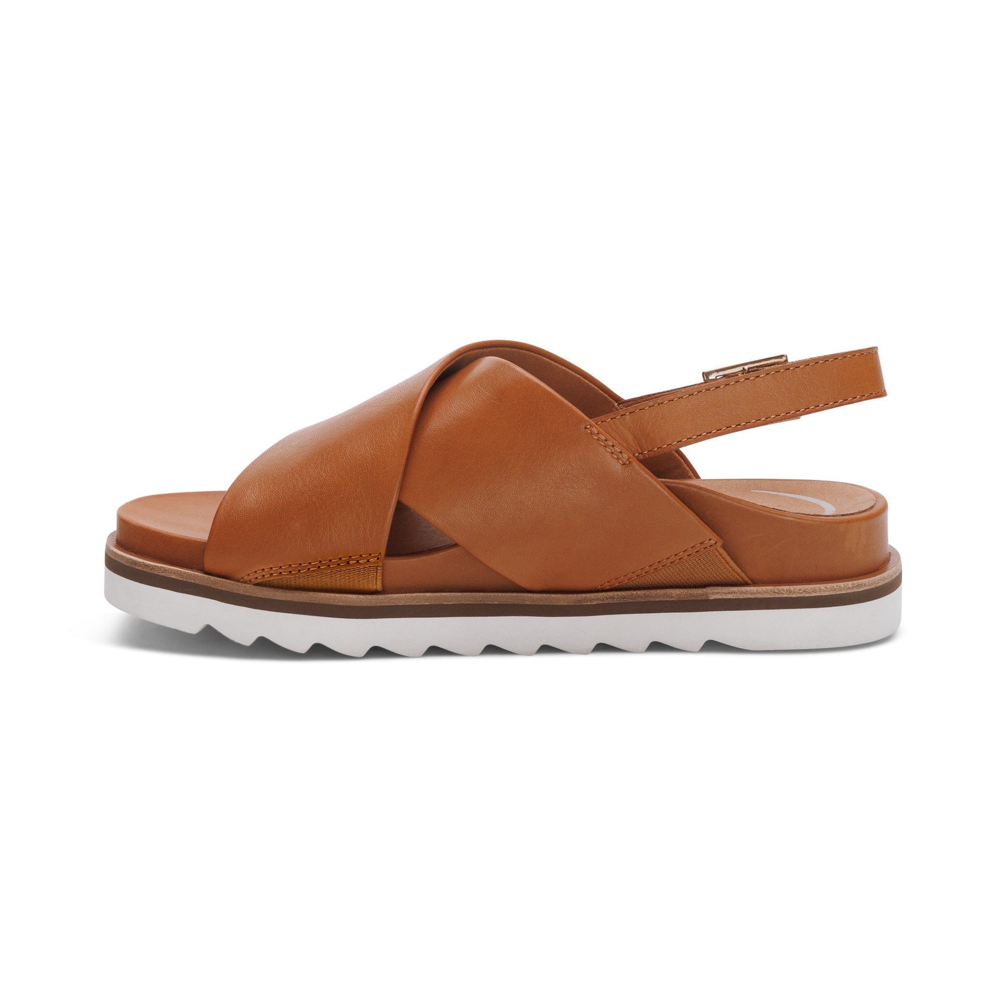 Thea Back Strap Cork Flat Sandal #color_ginger