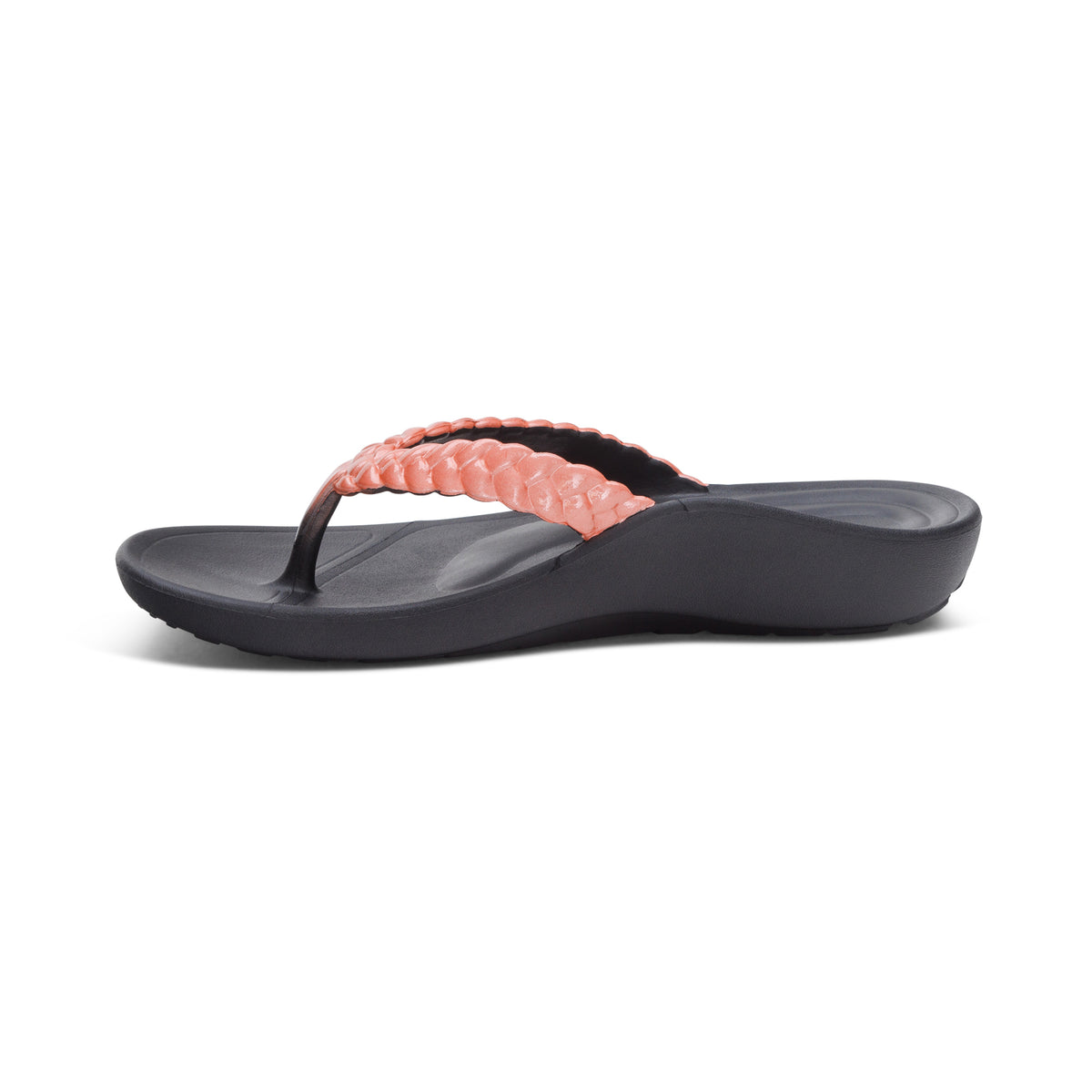Vicki Braided Thong Sandal Left Angle #color_coral gloss
