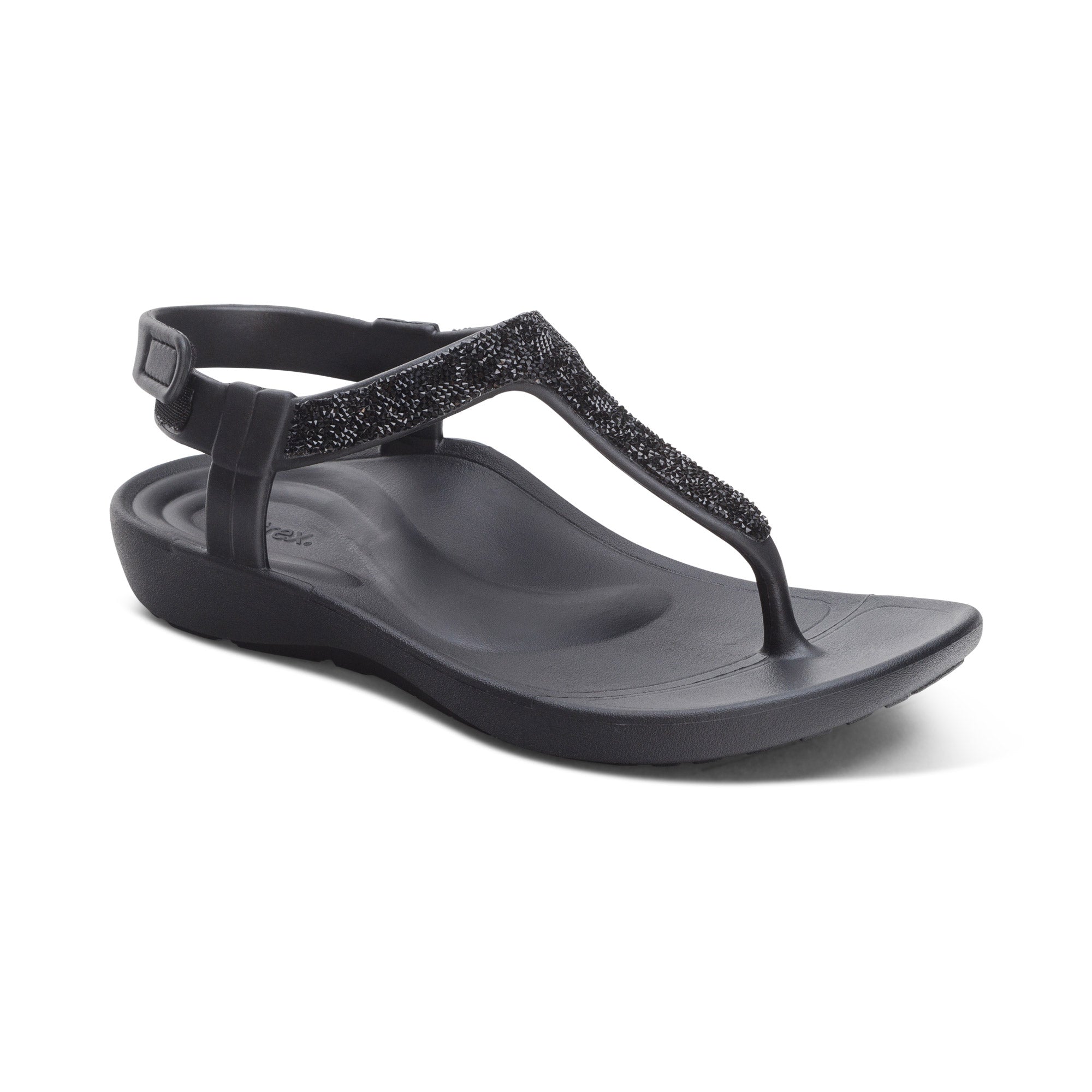 Skyler Thong Sandal Extra Angle #color_black embellished