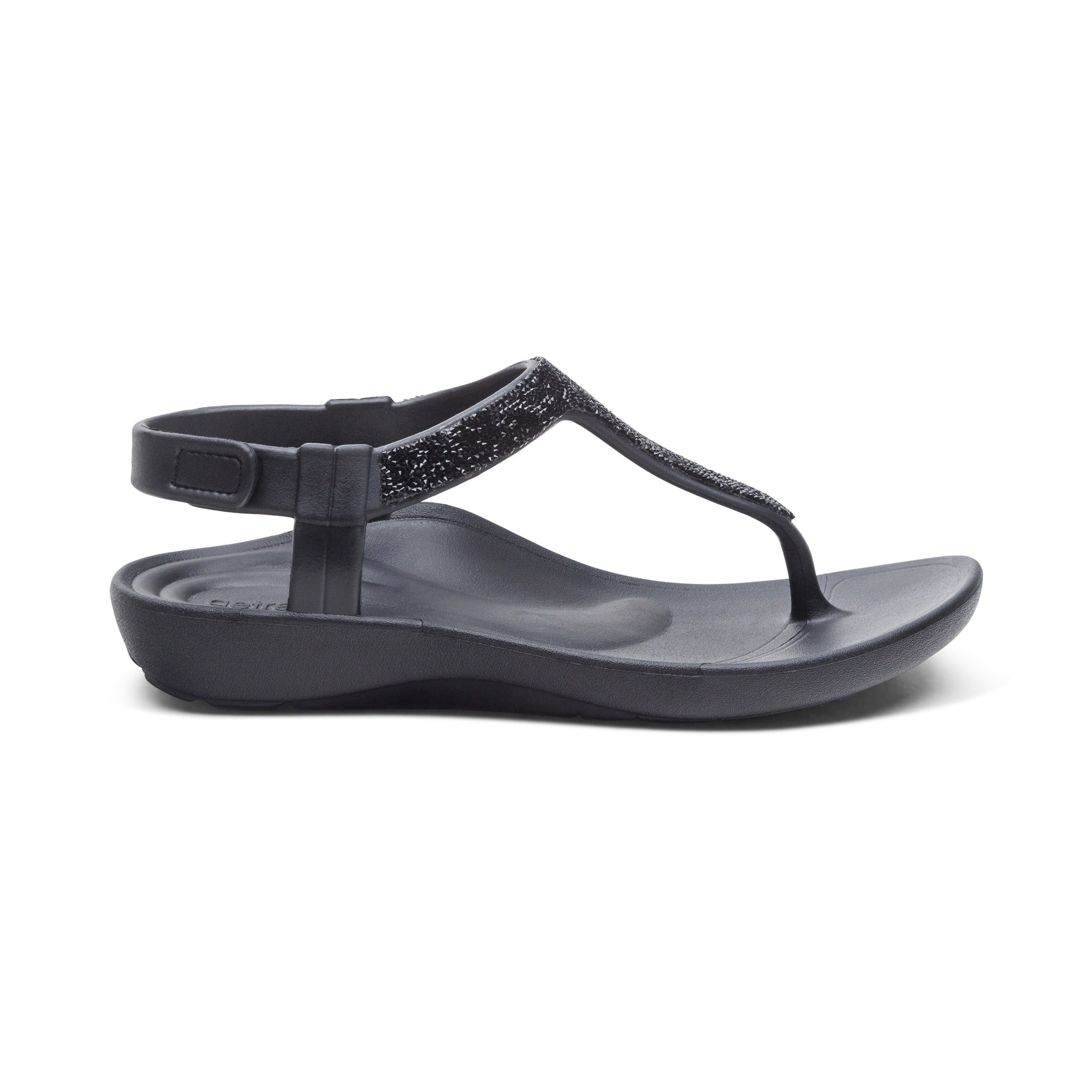 Skyler Thong Sandal Right Angle #color_black embellished