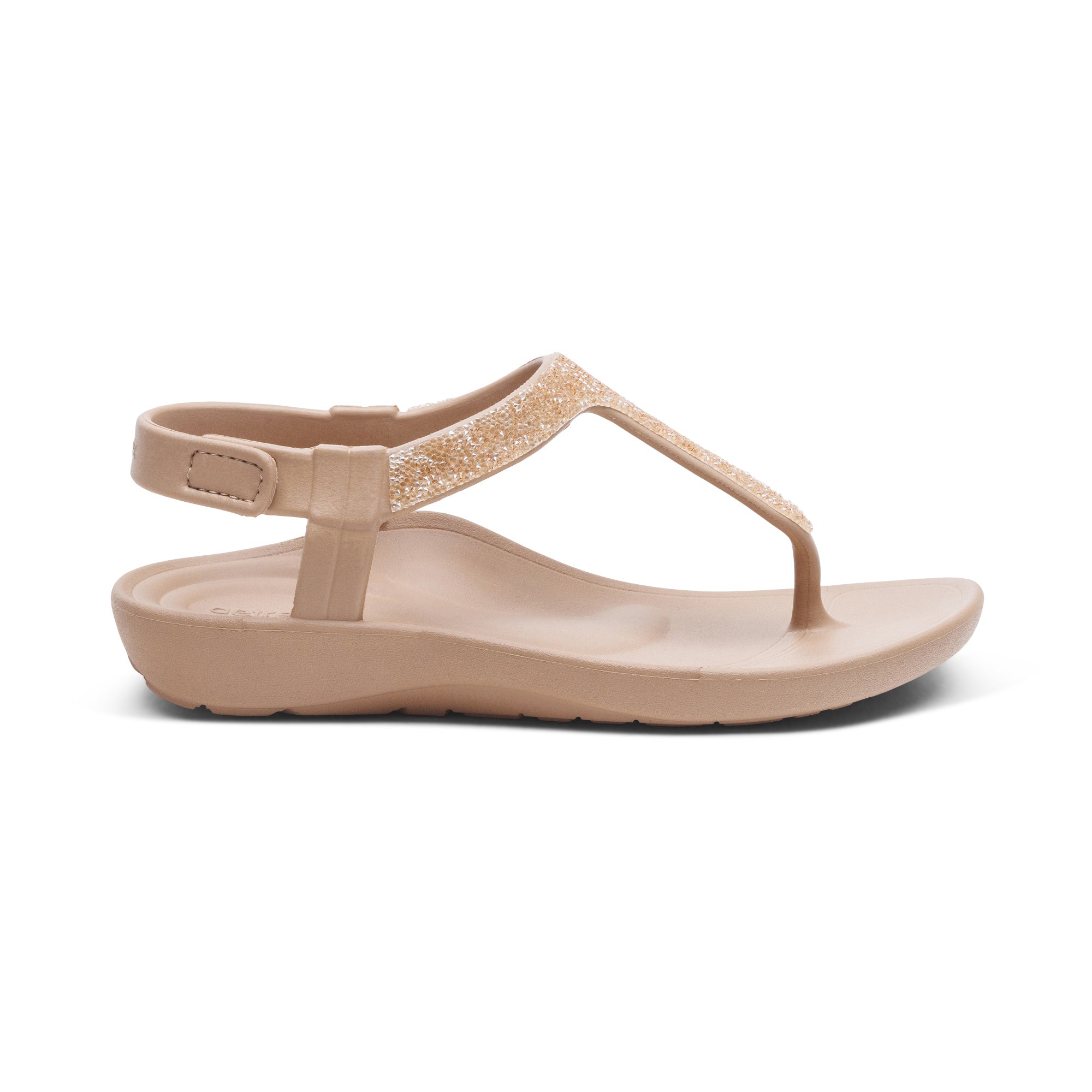 Skyler Thong Sandal Right Angle #color_champagne embellished