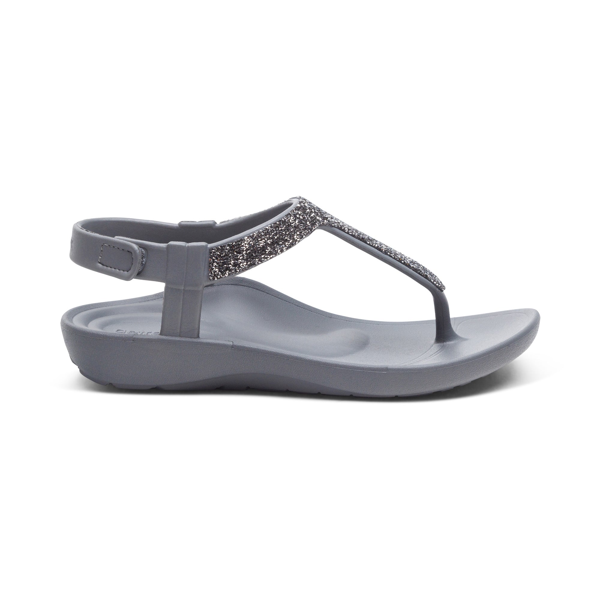 Skyler Thong Sandal Right Angle #color_pewter embellished