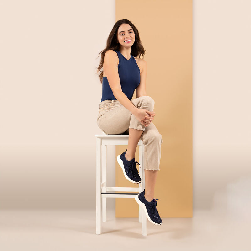 Carly Arch Support Sneakers #color_navy-sparkle