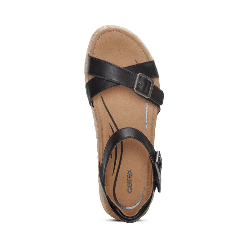 Paula Arch Support Platform Sandal #color_black