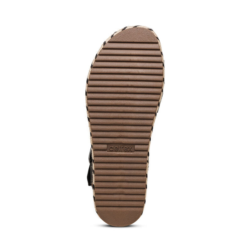 Paula Arch Support Platform Sandal #color_black