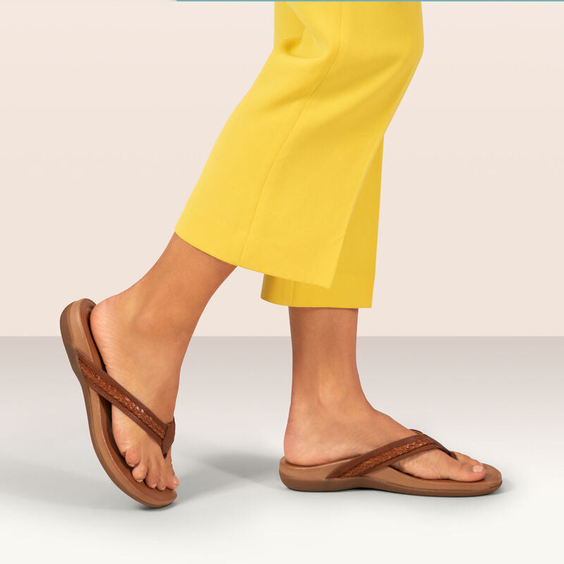 Emmy Braided Thong Sandal #color_brown