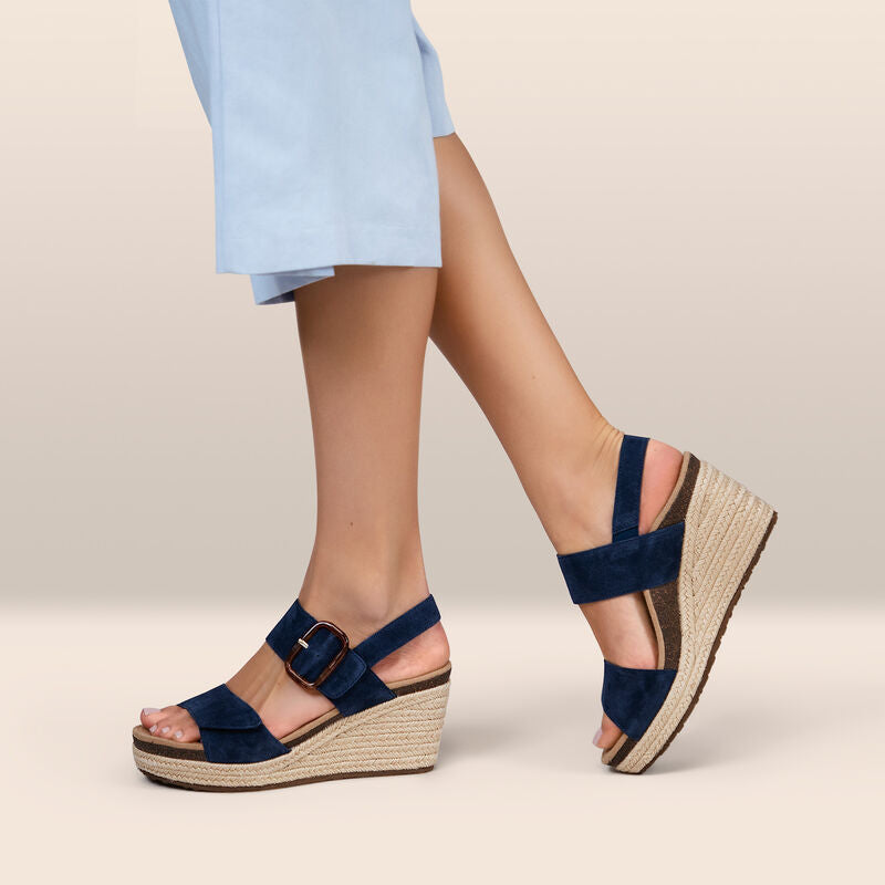 Ashley Arch Support Wedge Lifestyle #color_navy