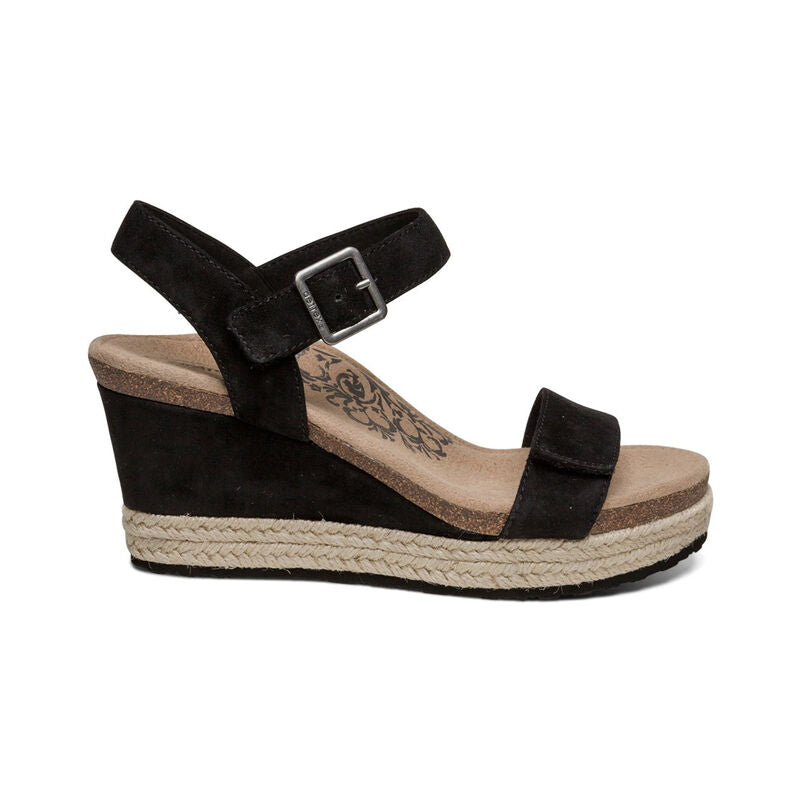 Sydney Quarter Strap Espadrille Wedge #color_black