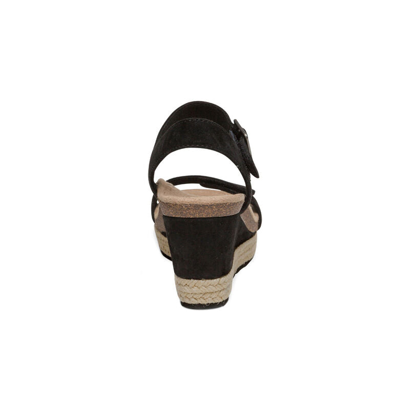 Sydney Quarter Strap Espadrille Wedge #color_black