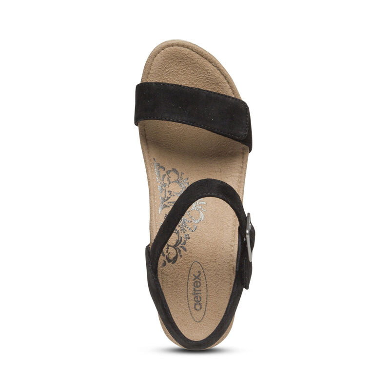 Sydney Quarter Strap Espadrille Wedge #color_black