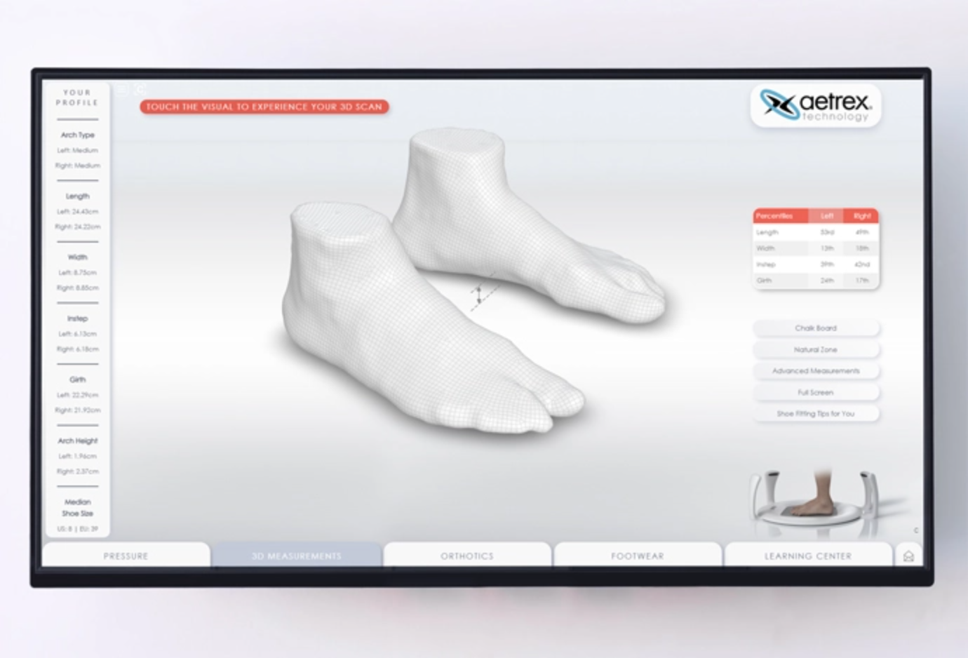 Albert 3D Fit Scanner Measurements